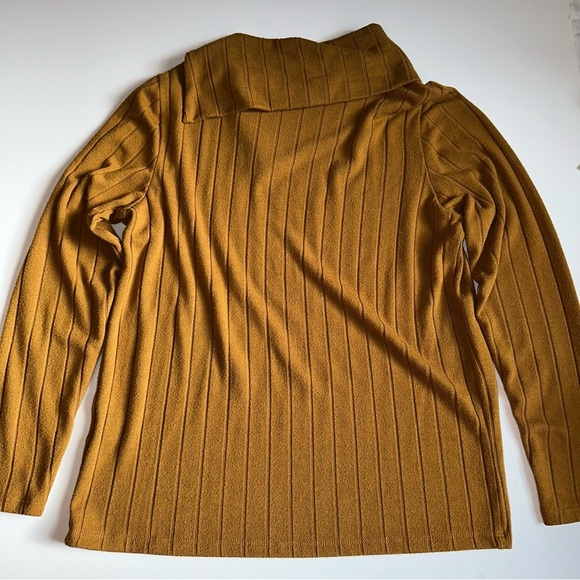 Rafaella Women’s Cowl Neck Sweater Size S Wheat Heather Viscose Blend - Picture 8 of 8